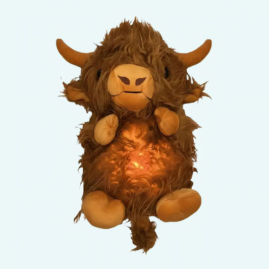 SomniPal™ Breathing Highland Cow Plush